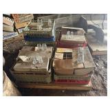 PALLET OF ASST RESTURANT GLASS, JARS, SALT/PEPPER,