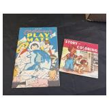 1947 CHILDRENS PLAYMATE COMIC AND COLORING BOOK