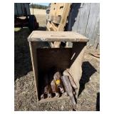 CRATE OF VINTAGE SODA CRATE & BOTTLES