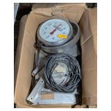 VINTAGE HOBART SCALE AND TINS