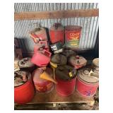 PALLET OF VINTAGE METAL FUEL CANS