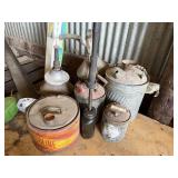 VINTAGE METAL FUEL CAN COLLECTION