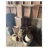 VINTAGE METAL FUEL OIL CANS AND MORE