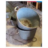 2 ROUND GALVANIZED BUCKETS