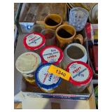 VINTAGE KRAFT JARS/DRINKING GLASSES