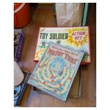 ANTIQUE TOY SOLDIER ACTION SET & BOARD GAME