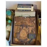 VINTAGE MATCHSTICK HOLDER & MATCHES