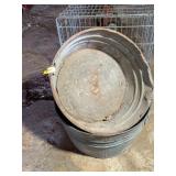 2 ROUND GALVANIZED WASH TUBS