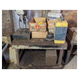 VINTAGE ROLLING TABLE, FRUIT CRATES, AND MORE