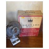 VINTAGE 20IN CORNADO BOX FAN AND OSCILATING FAN