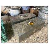 2 METAL TOOL BOXES