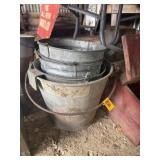 4 GALVANIZED BUCKETS