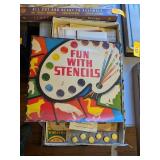 VINTAGE KIDS PAINTING SUPPLIES & BOOK