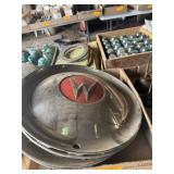 5 MATCHING WILLYS HUB CAPS, 15IN