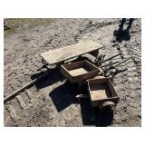VINTAGE MILK CART & 2 OTHER SMALL CARTS