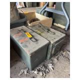 2 SMALL METAL AMMO CANS