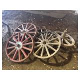 VINTAGE WOOD SPOKED WHEELS