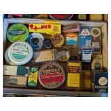 VINTAGE MEDICINE BOX TINS & ITEMS