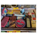 VINTAGE MEDICINE BOX TINS & ITEMS