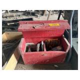 WOOD TOOLBOX WITH GRINDER WHEELS