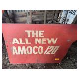 VINTAGE AMOCO 120 CARDBOARD SIGN