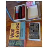 ANTIQUE CHINESE CHECKERS, DOMINOES & MORE