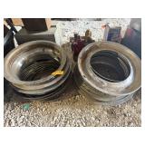 2 PILES - CHROME HUB RINGS