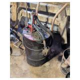 GREASE DRUM WITH PUMP ON CART