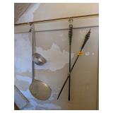FIREPLACE POKERS & STRAINER