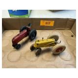 2 - RUBBER TOY TRACTORS