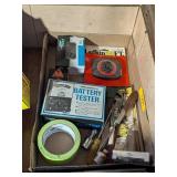 NEW TAPE MEASURE, BATTERY TESTER & HARDWARE