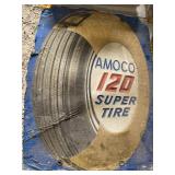VINTAGE AMOCO SUPERTIRE ADVERTISING SIGN