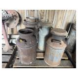 4 ANTIQUE MILK CANS