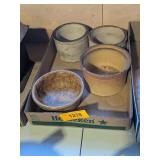 MINIATURE STONEWARE CROCKS & BOWLS