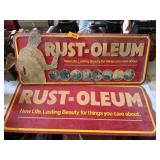 2 VINTAGE RUSTOLEUM SIGNS