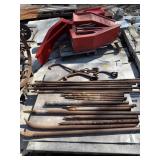 PALLET OF HEAVY DUTY METAL STAKES, POSTS & MORE
