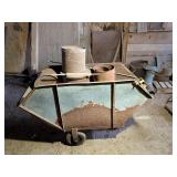 METAL FEED CART WITH BUCKETS
