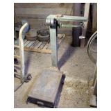 ANTIQUE FEED SCALE AND WEIGHTS