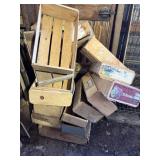 COLLECTION OF WOODEN FRUIT CRATES