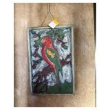 VINTAGE POTTERY PARROT WALL ART