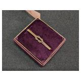 SWANK GOLD TONE KNOT TIE BAR