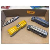 4 TIN TOOTSIETOY TOYS