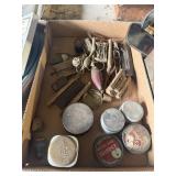 VINTAGE FISHING LINE, TOOLS, ETC