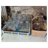 GLASS JAR COLLECTION WITH ASST COVERS