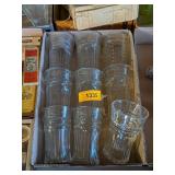 8 - MATCHING VINTAGE DRINKING GLASSES