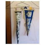 2 VINTAGE PENNANTS