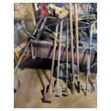 4 VINTAGE POST HOLE DIGGERS