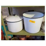 1 ENAMELWARE POT & 1 PAIL