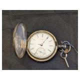 1877 ROCKFORD WATCH, 18S 15J, WITH WINDER, WORKS