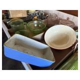 STONEWARE BOWL & BAKING PAN